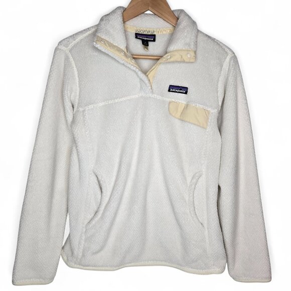 Patagonia Synchilla Pullover Sweater Women's Snap-T Polartec Thermal Texture M - Picture 1 of 6